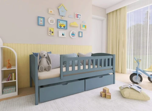 GUCIO 80x160 Kül Grisi Çocuk Yatağı Lano Meble