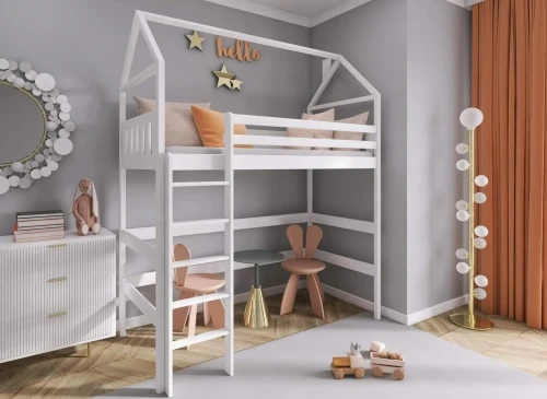 GLORIA 80x160 beyaz loft ranza yatak Lano Meble