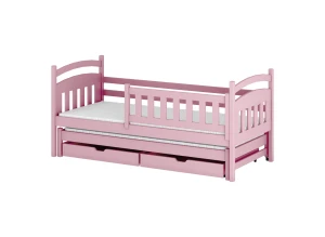 GALAXY 80x190 Rosa Kinderbett mit Ausziehbett Lano Möbel