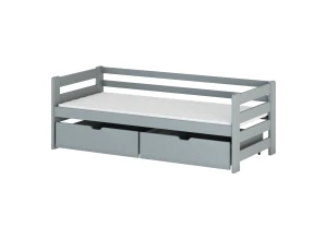ERGO 80x190 Hellgrau Einzelbett für Kinder Lano Möbel