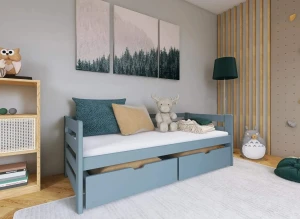 ERGO 90x200 Hellgrau Einzelbett für Kinder Lano Möbel