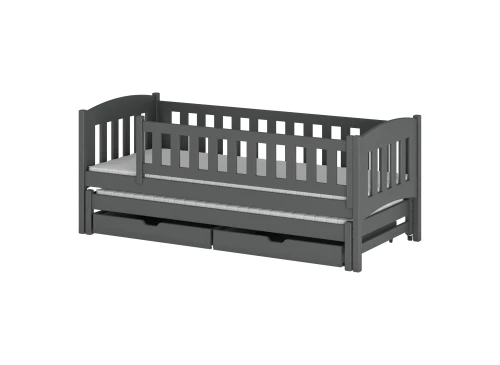 AMELKA 80x190 Graphit Kinderbett mit Ausziehbett Lano Möbel