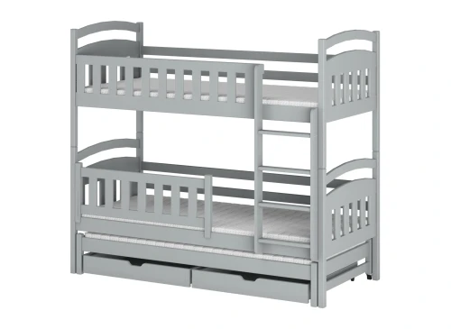 BLANKA 90x180 Hellgrau Etagenbett Lano Möbel