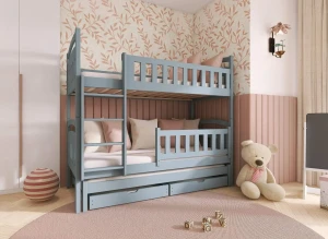 BLANKA 90x190 Hellgrau Etagenbett Lano Möbel