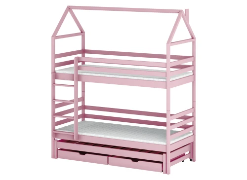 DALIA 80x190 Pembe Ranzalı Ev Yatağı - Lano Meble