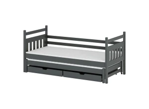 DANIEL 80x170 Graphit Kinderbett mit Ausziehbett Lano Möbel