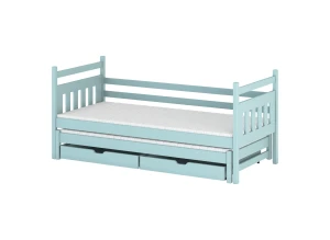 DANIEL 90x180 Blau Kinderbett mit Ausziehbett Lano Möbel