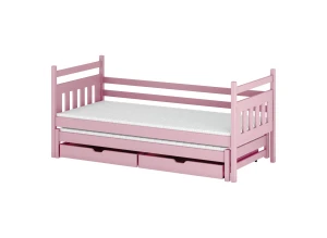 DANIEL 90x190 Rosa Kinderbett mit Ausziehbett Lano Möbel