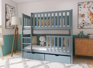 DAWID 80x160 Hellgrau Etagenbett Lano Möbel