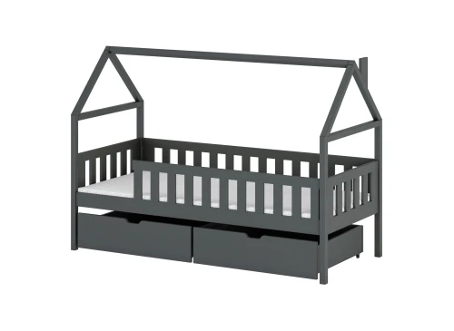DOMI 80x190 Graphit Einzelbett für Kinder Lano Möbel