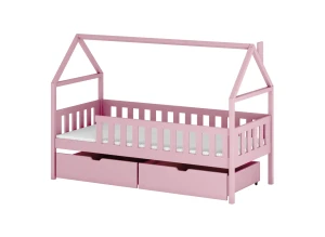 DOMI 80x190 Rosa Einzelbett für Kinder Lano Möbel