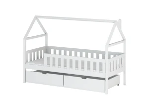 DOMI 80x200 Weiß Einzelbett für Kinder Lano Möbel