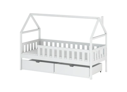 DOMI 90x190 Weiß Einzelbett für Kinder Lano Möbel