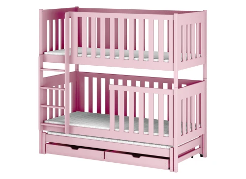 EMILKA 90x190 Pembe Ranzalı Yatak Lano Meble