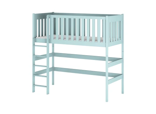 LAURA 80x160 Blau Einzelbett für Kinder Hochbett Lano Möbel