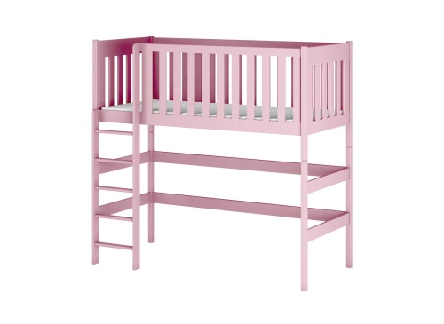 LAURA 80x180 Rosa Einzelbett für Kinder Hochbett Lano Möbel