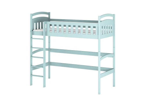 MIA 90x180 Blau Einzelbett für Kinder Hochbett Lano Möbel