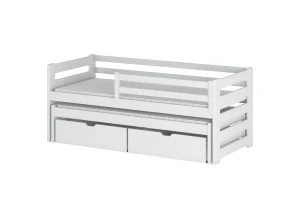 SENSO 80x190 Weiß Kinderbett mit Ausziehbett Lano Möbel