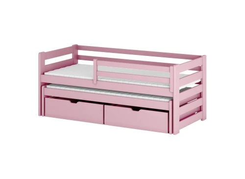 SENSO 90x190 Rosa Kinderbett mit Ausziehbett Lano Möbel