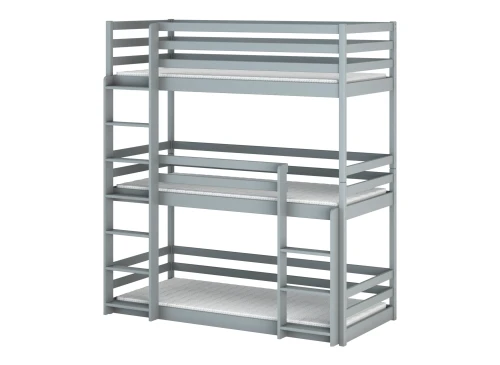 TED 80x200 Hellgrau Etagenbett Lano Möbel