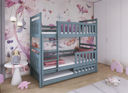 OLIWIA 80x190 Kül Rengi Ranzalı Yatak Lano Meble