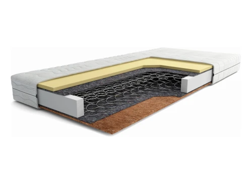 POLLO 80x150 Orta Sert 14 cm Yaylı Termoelastik Bonel Kokos Yatak Lano Meble