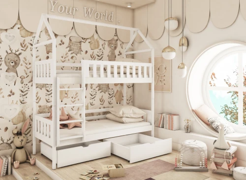 GAJA 90x180 Weiß Etagenbett Lano Möbel