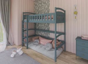 MIA 80x190 Gri Çocuk Ranza Loft Yatak - Lano Meble