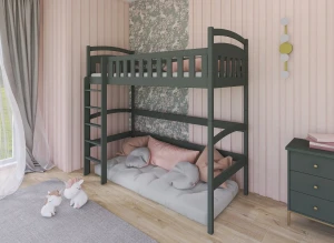 MIA 90x190 Graphit Einzelbett für Kinder Hochbett Lano Möbel