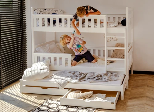 KORS 90x200 Beyaz Ranzalı Yatak Lano Meble