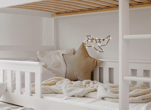KORS 90x200 Beyaz Ranzalı Yatak Lano Meble