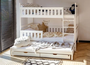 KORS 90x200 Beyaz Ranzalı Yatak Lano Meble