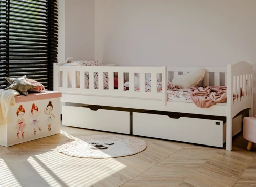 GUCIO 90x190 Beyaz Çocuk Yatağı Lano Meble