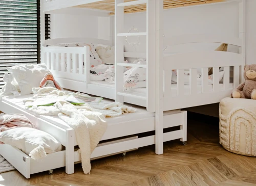 BLANKA 90x180 Beyaz Üç Kişilik Ranza - Lano Meble
