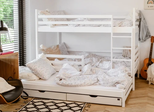 LUK 90x200 white bunk bed Lano Furniture