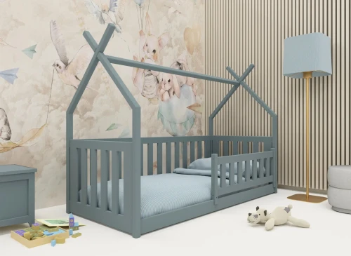 BODZIO 80x190 Kül Rengi Çocuk Yatağı Tipi Oyun Parkı Lano Meble