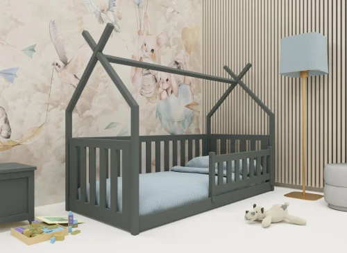 BODZIO 80x160 Grafit Çocuk Yatağı Tipi Oyun Parkı Lano Meble