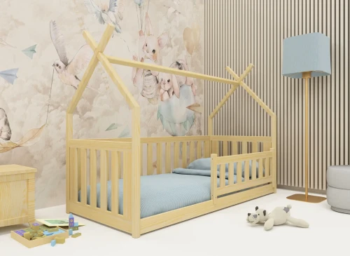 BODZIO 80x180 Çam Çocuk Yatağı Oyun Parkı Tipi Lano Meble