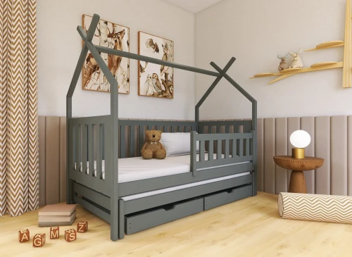 TYTUS 80x190 grafit tipi ranzalı yatak Lano Meble