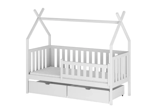 SIMBA 80x160 Weiß Einzelbett für Kinder Tipi Lano Möbel