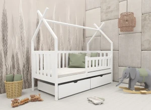 SIMBA 80x190 Rosa Einzelbett für Kinder Tipi Lano Möbel