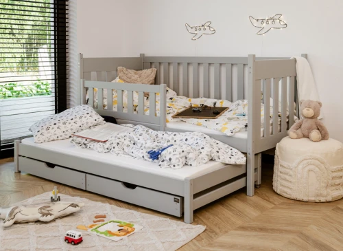 KAJA 80x180 Kül Rengi Alçak Ranza Lano Meble