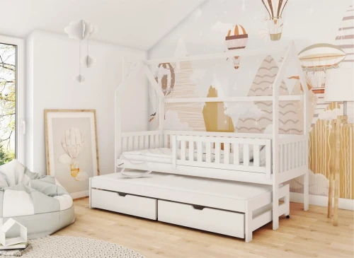 MONKEY 80x200 beyaz çocuk evi yatağı Lano Meble