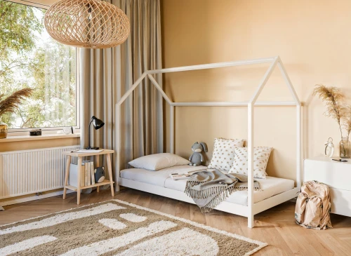 LUCKY 80x160 Weiß Montessori-Bodenbett für Kinder Hausbett Lano Möbel