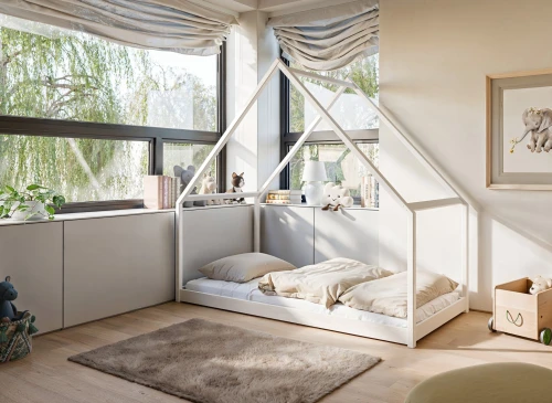 MORIS 90x200 Graphit Montessori-Bodenbett für Kinder Hausbett Lano Möbel