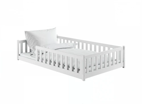 OTIS 120x200 white Montessori floor bed for children Lano Furniture