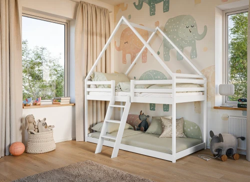 SWEET 90x200 beyaz ev tipi ranza Lano Meble