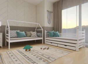 DALIA 80x200 Blau Etagenbett Hausbett Lano Möbel