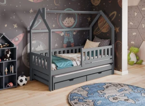 MONKEY 90x180 kül gri çocuk ev yatağı Lano Meble