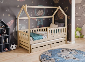 MONKEY 80x190 pine children's house bed Lano Furniture